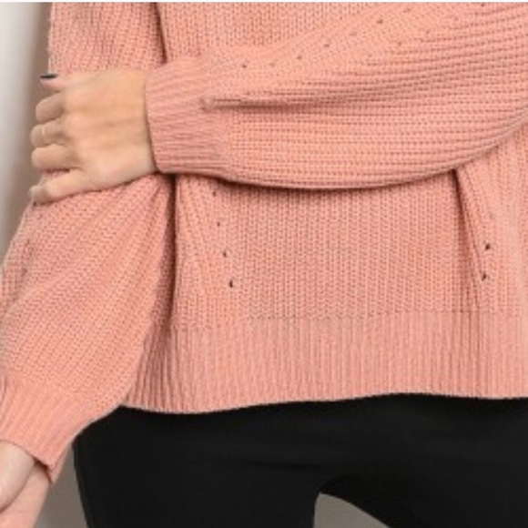 ❗️Last One❗️ Peach Blush Chucky Knit Sweater - Picture 5 of 5